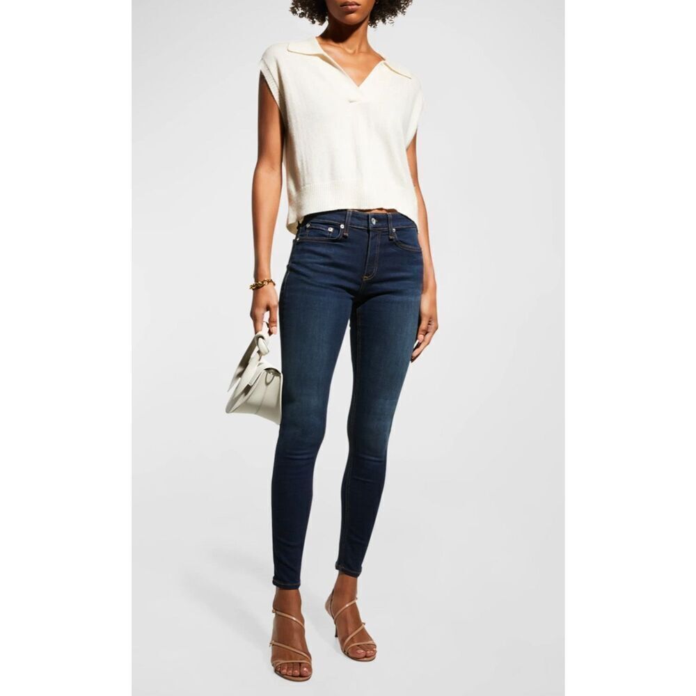 Rag & Bone Cate Mid-Rise Skinny Ankle Jeans Size 25 Kensington Wash‎ $195
